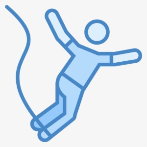 The Bungee Jumping Icon Is A Icon With A Person Falling - Bungee Jumping Icon
