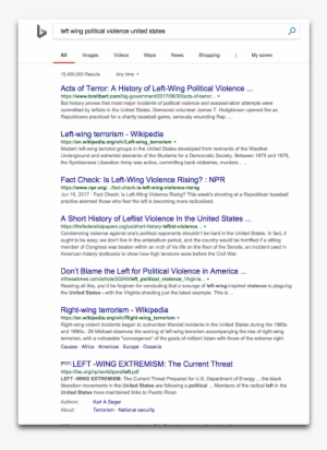 Left Wing Political Violence Bing - Violence