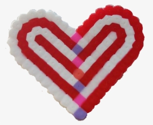 Perler Bead Heart Fused Side Cropped Background - Bead