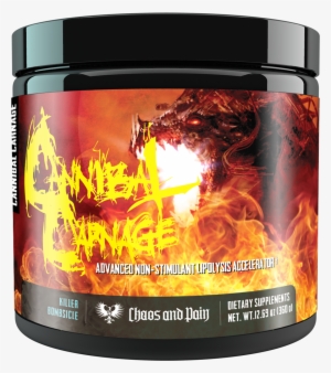 Cannibal Carnage, The Best Non-thermogenic Powder, - Engorge By Primeval Labs | Pre Workout. Blue Razz,