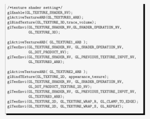 Opengl Codes To Configure The Texture Shader For Flow - Opengl