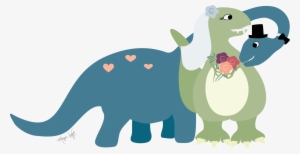 Dinosaur Clipart Wedding - Dinosaur Wedding