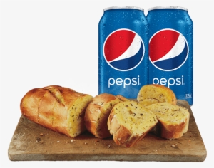 Menu 2 375ml Cans & Garlic Bread - Garlic Bread Dominos