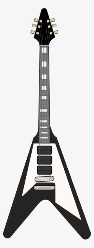 Free Vector Flying V Guitar Clip Art - Gibson Flying V Vector