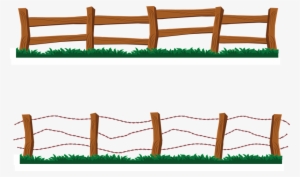 Barn - Farm Fence Clipart