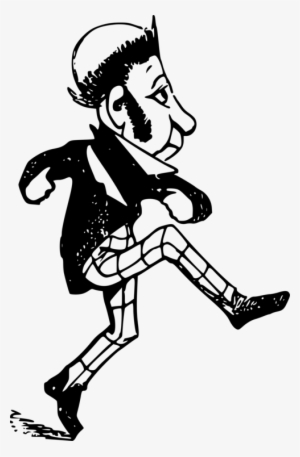 Drawing Man Cartoon Dance Silhouette - Clip Art
