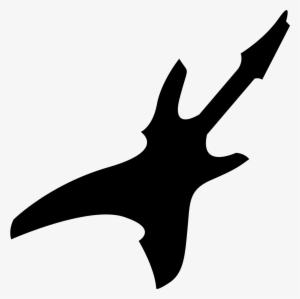 Electric Guitar Black Silhouette - Guitarra Electrica Silueta Png