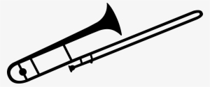 Trumpet Silhouette Clipart Kid - Trombone Clip Art