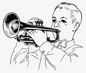 Trumpets Playing Clip Art