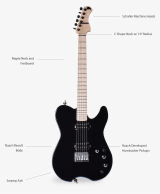 The Ruach Revolt Electric Guitar Black Sl