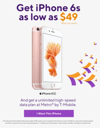 Get Iphone 6s From Metro By T-mobile For As Low As