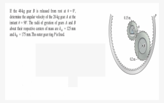 If The 40-kg Gear B Is Released From Rest At Theta