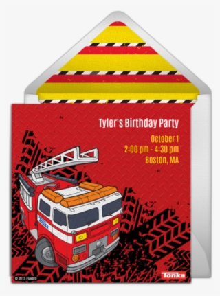 Tonka Fire Truck Online Invitation