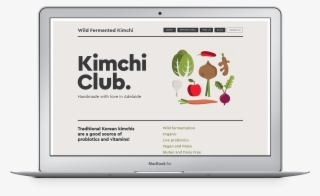 The Kimchi Club Homepage On A Macbook Air