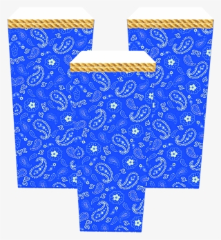 Popcorn Box Blue Bandana