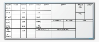 Mayo Clinic Staff Status Dry Erase Board