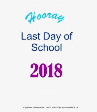 Hooray Last Day Of School 2018 Iron-on Http