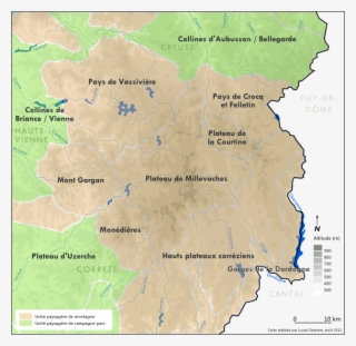 Carte Des Unités Paysagères Du Plateau De Millevaches