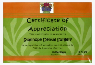 Certificate - Fit Kids