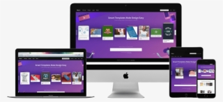 Imac, Macbook Pro, Ipad Mini And Iphone Mockup Over