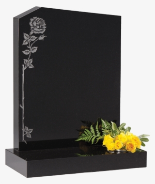 Headstone With Climbing Rose Design