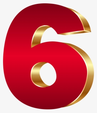 D Number Red Gold Png Clip