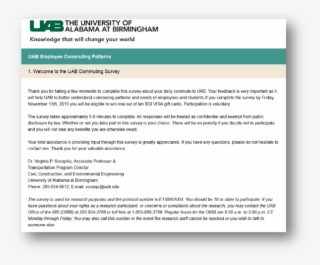 Uab Commuter Survey Cover
