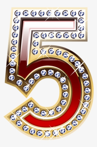 Free Png Gold And Red Number Five Png Images Transparent