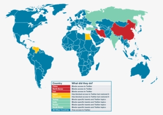 Map Of Countries That Block Or Restrict Twitter