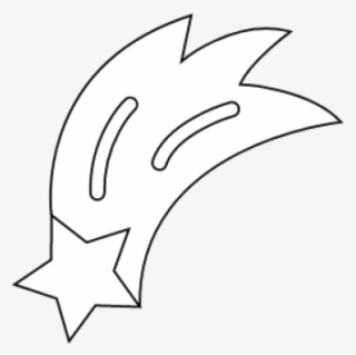 Drawn Shooting Star Colorfull