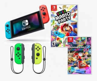 Nintendo Switch Super Mario Kart & Party Bundle - Nintendo Switch Super Mario Party Controllers