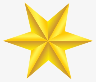 Gold Star Line Clipart - Dorada Estrella De Navidad Png