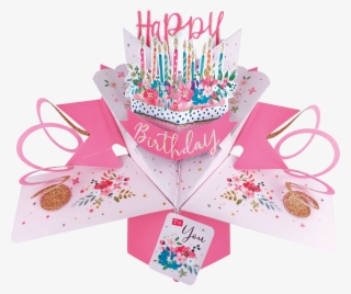 Happy Birthday Cake And Candles Pop-up Greeting Card - Greeting Card