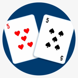 A Five Of Hearts And A 5 Of Spades - Poker