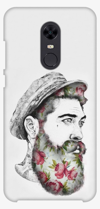 Men Beard Design Tattoo