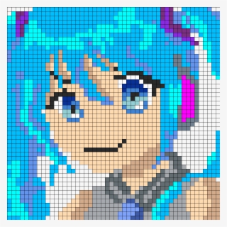 Hatsune Miku - Pixel Art Hatsune Miku Cuadriculado - 1050x1050 PNG ...