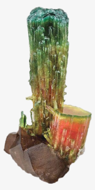 Transparent Multi Color Tourmaline Smoky Quartz Mineral - Watermelon Tourmaline