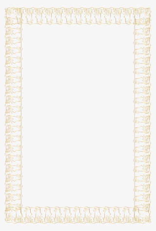 Decorative Gold Frame Border Png Transparent Image - Paper