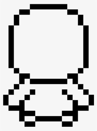 Pokemon Heart Gold Character Outline - Pixel Art Sans Fell