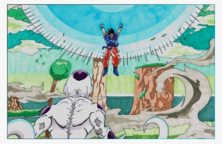 Goku's Spirit Bomb Against Frieza