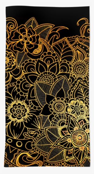 Toalha Floral Doodle Gold G523 De Medusa Graphicartna - Drawing