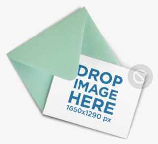 Mockup Of An Invitation Lying With An Envelope On A - Art Paper