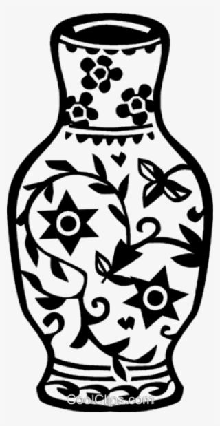Ming Vase Royalty Free Vector - Vase Images Clipart Black And White