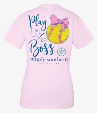 Youth 'play Like A Boss' Softball Short Sleeve Tee - Simply Southern