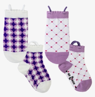 Purple Stars & Diamonds Socks - Sock