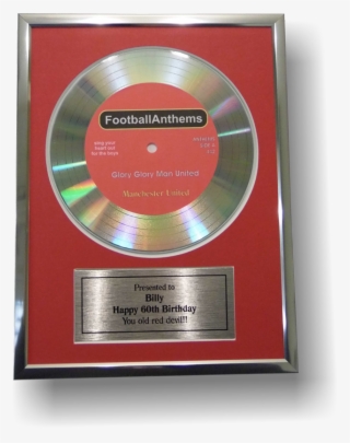 Glory Glory Man United Didi Disc Silver Disc & Frame - Label