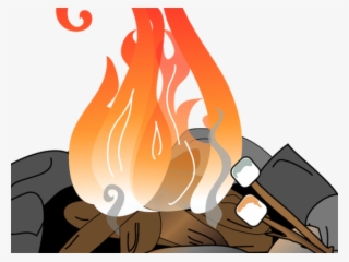 Campfire Clipart Smore - Transparent Background Fire Pit Clipart