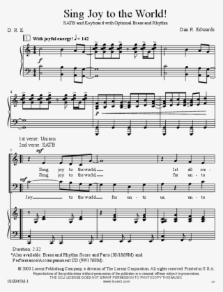 Sing Joy To The World Thumbnail - Joy To The World Music