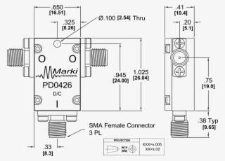 Pd-0426 Power Divider Package Diagram - Diagram