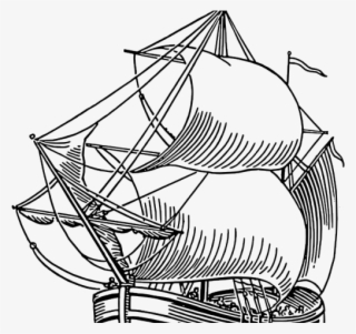 Viking Ship Clipart Transparent - Boat On The Ocean Drawing